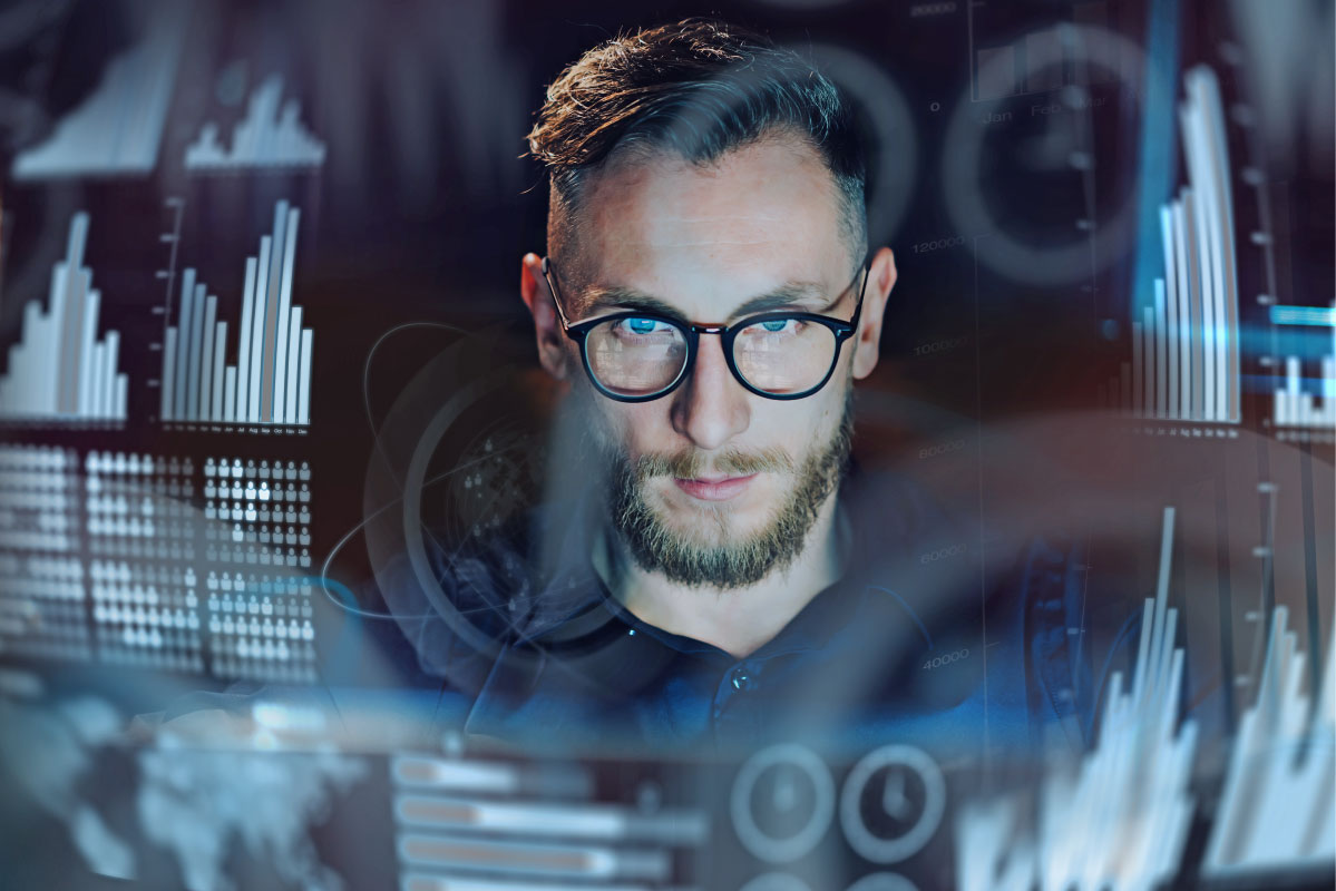 Security professional reviewing test results and dashboards during a penetration testing assessment.
