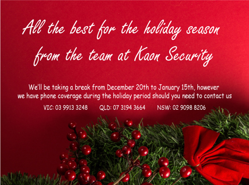 Merry Christmas message from the Kaon Security Team
